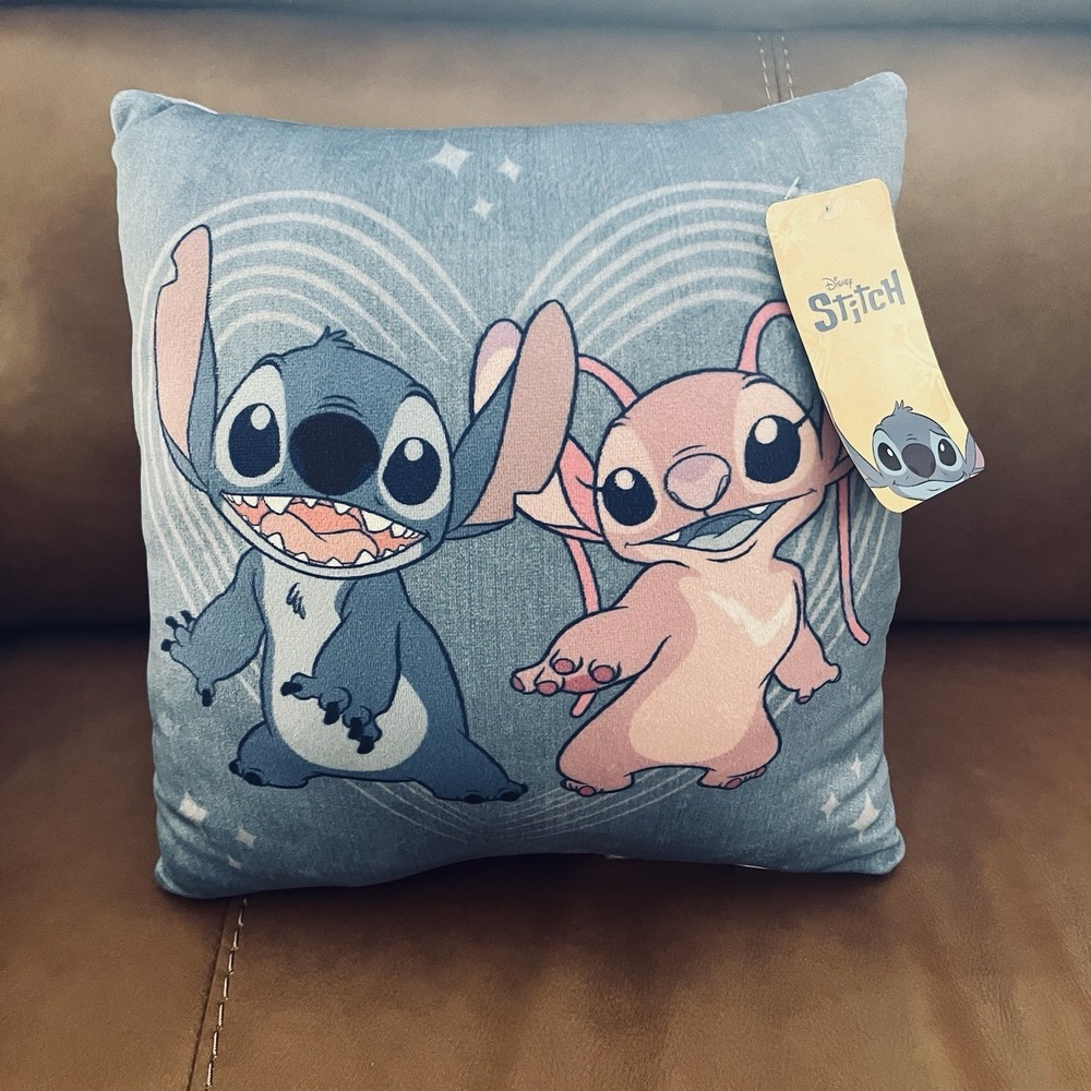 Lilo & Stitch Decorative Pillow Angel/Stitch Duo Disney Kawaii Brand New w/Tags